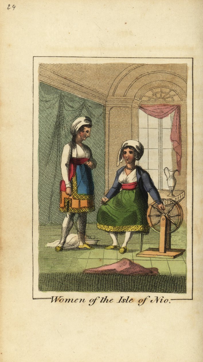Mujeres de la Isla de Nio o Ios, Grecia de English School