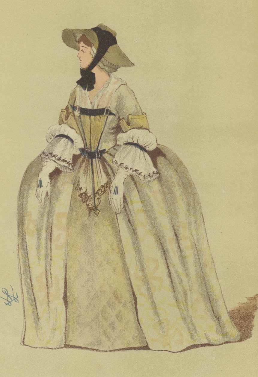 Vestimenta rural femenina del reinado de Jorge II de English School