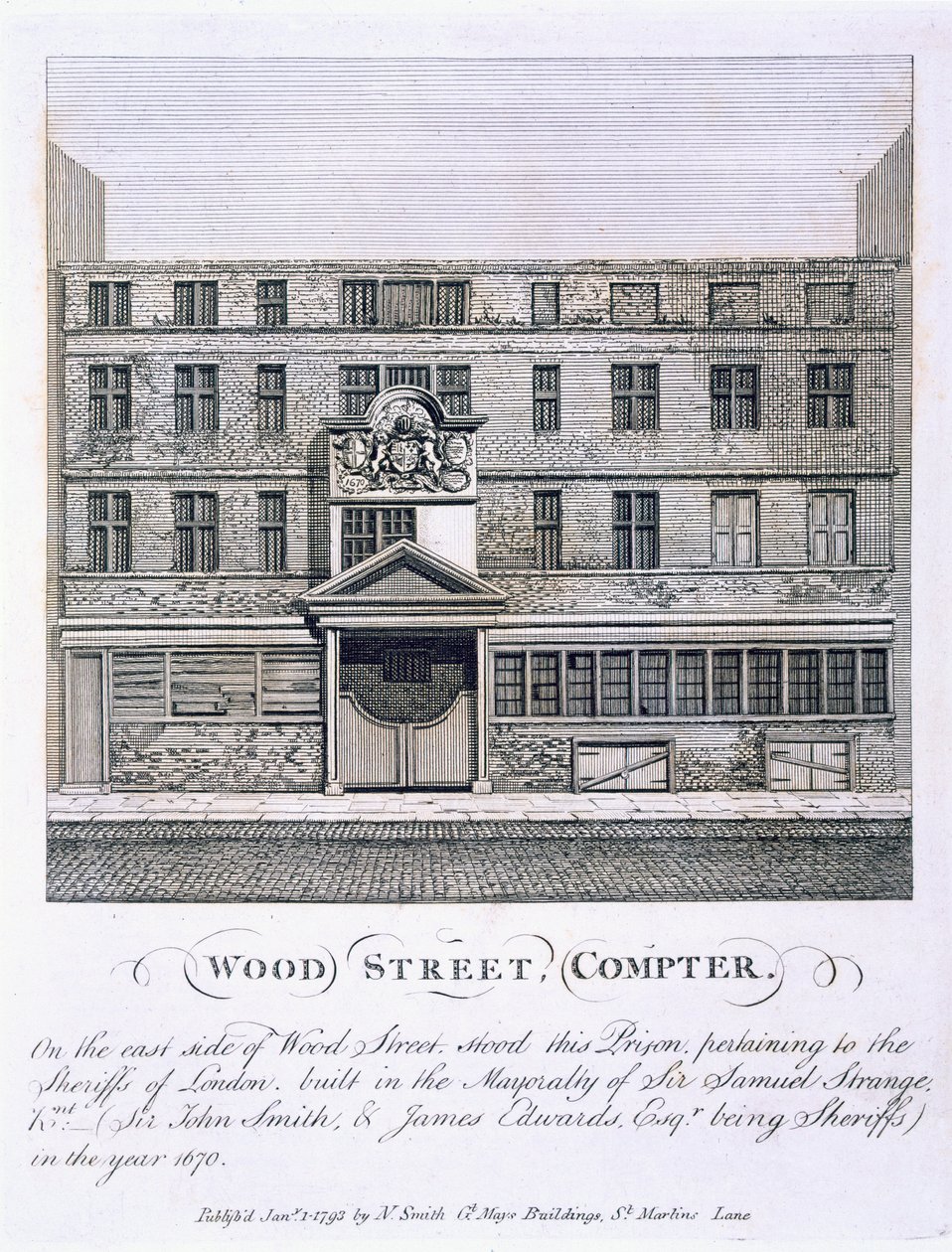 Wood Street, Compter, pub. 1793 de English School