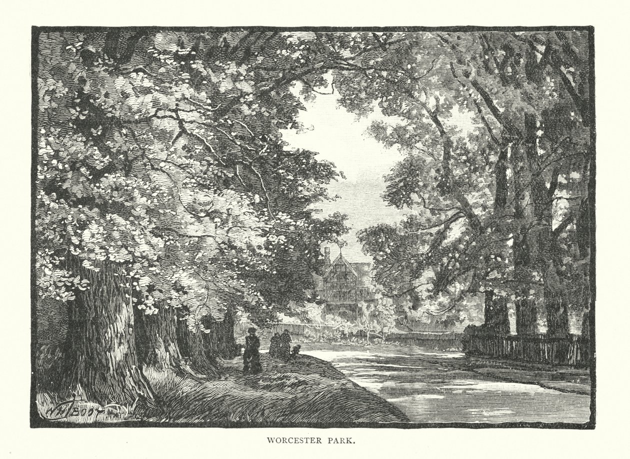 Worcester Park (grabado) de English School
