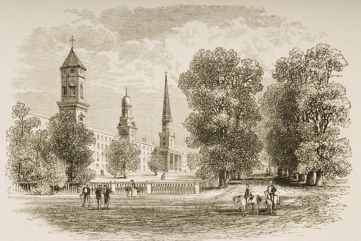 Yale College, New Haven, c.1870, de 