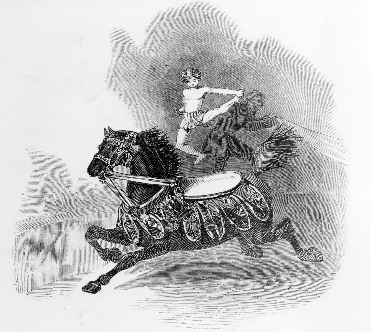 Joven Hernández, en el Anfiteatro de Astley, ilustración de 