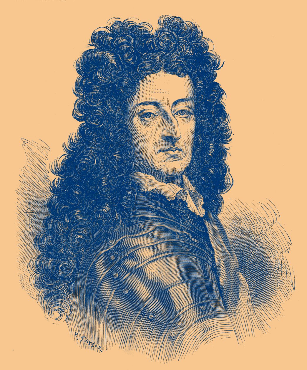 retrato del rey Guillermo III (grabado) de English School