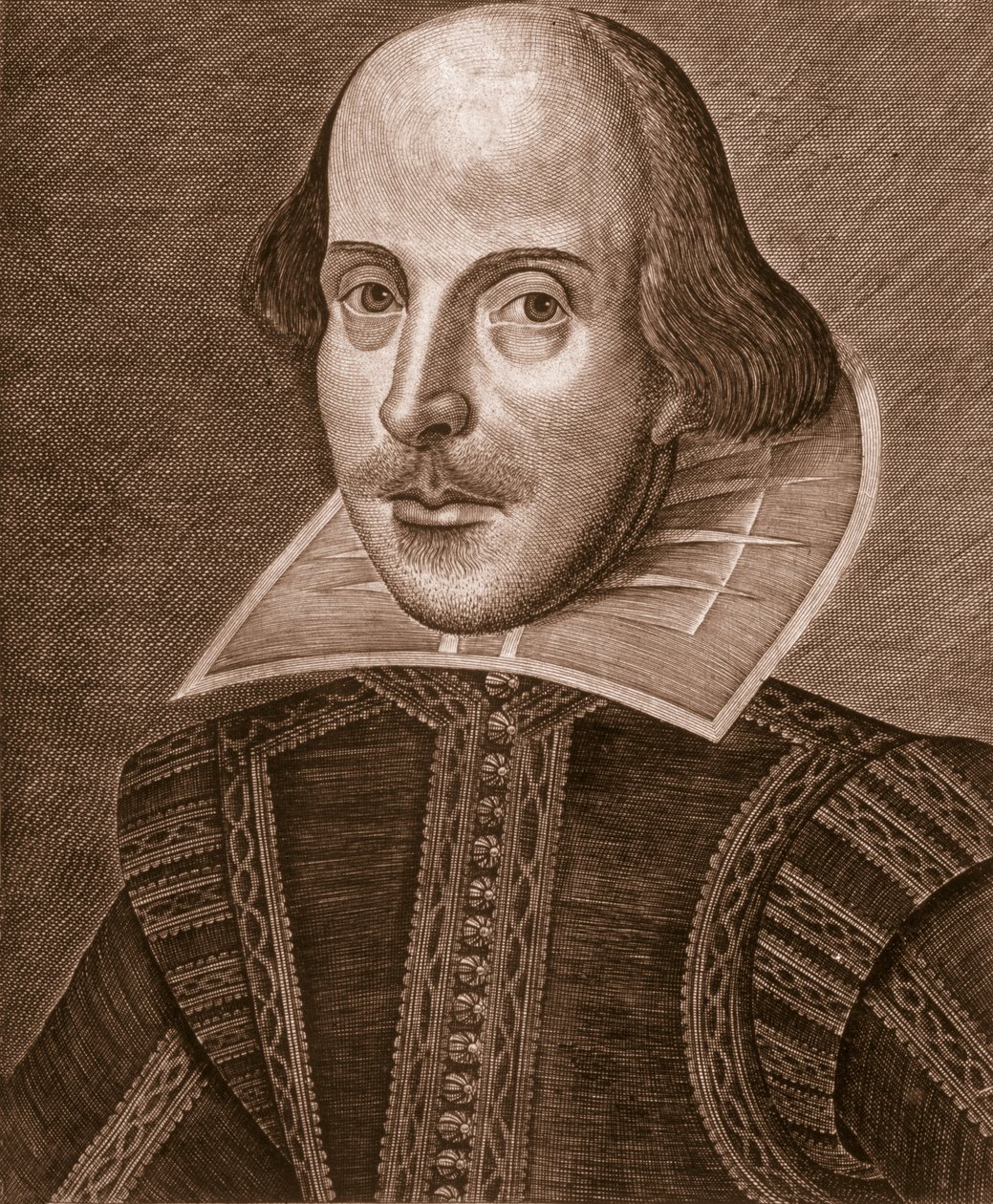 Retrato de William Shakespeare, grabado por Martin Droeshout de English School English School