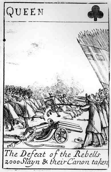 La derrota de los rebeldes, carta de 1685 de English School English School