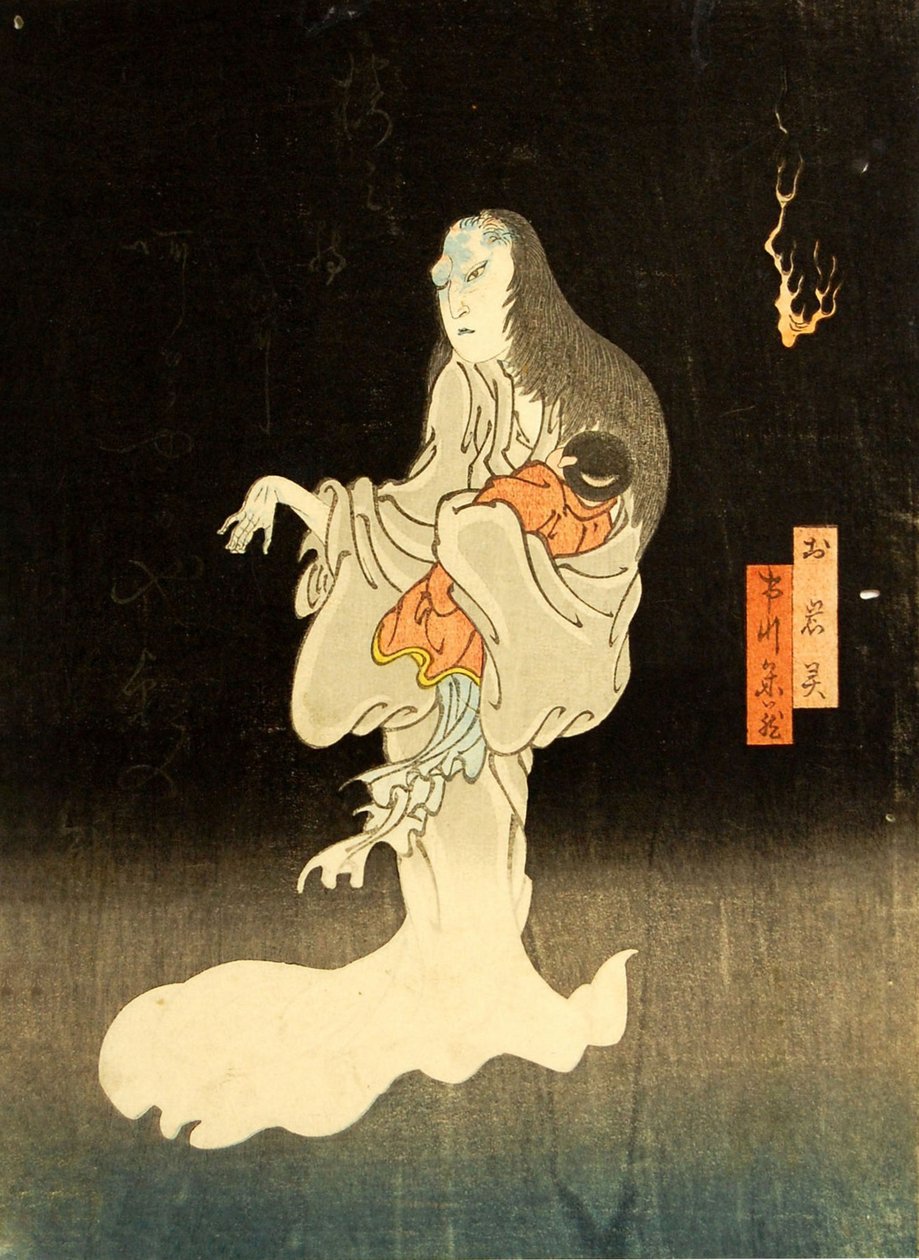 Ichikawa Yonezo como el fantasma de Oiwa, 1865 de Enjaku