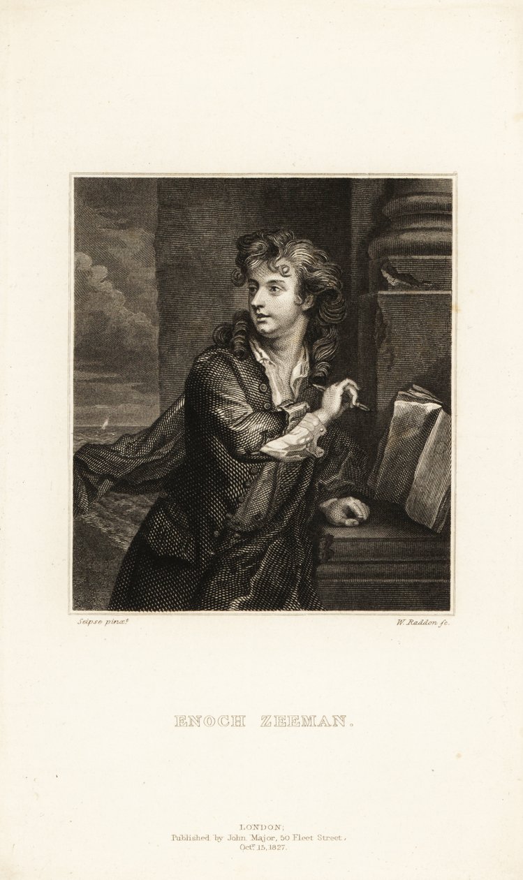 Retrato de Enoch Seeman el Joven, pintor de retratos de Danzig llevado a Londres por su padre pintor de Enoch (after) Seeman