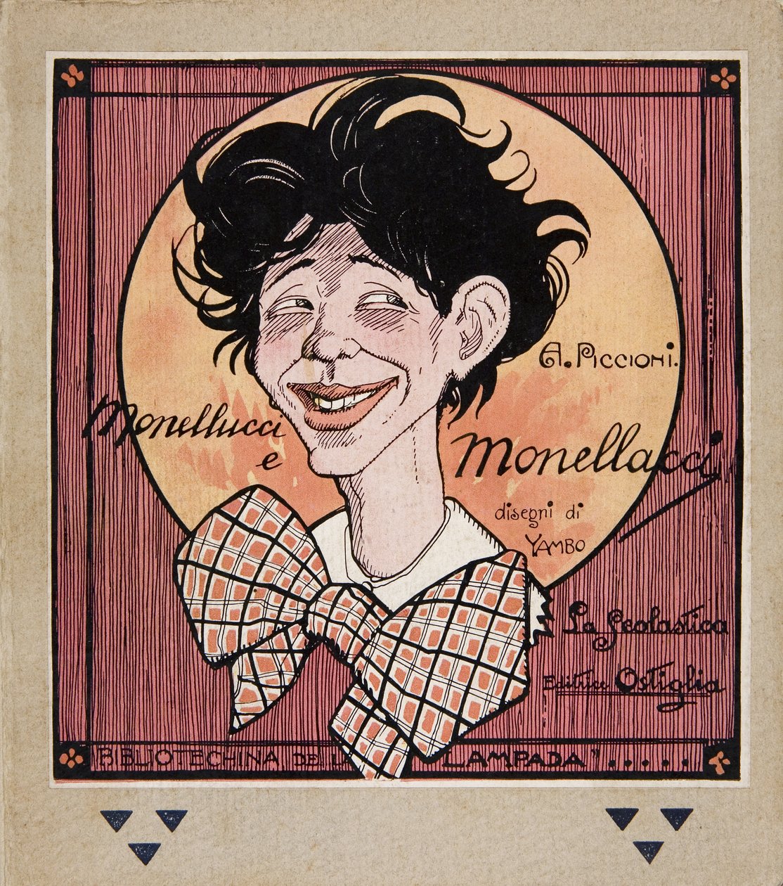 Portada de Monellucci e Monellacci por A. Piccioni de Enrico de aka Yambo Conti Novelli
