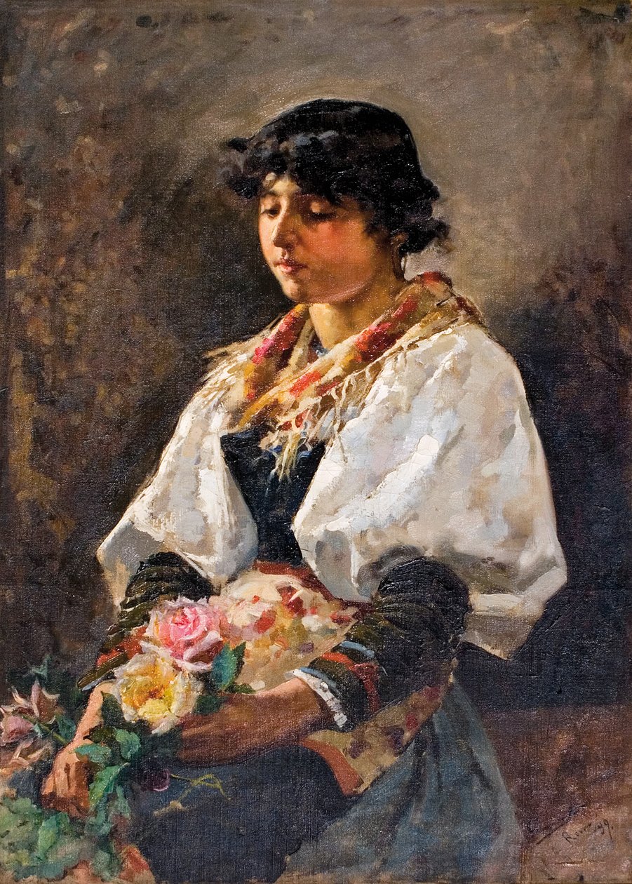 Mujer de Ciociaria, región de Italia de Enrique Simonet