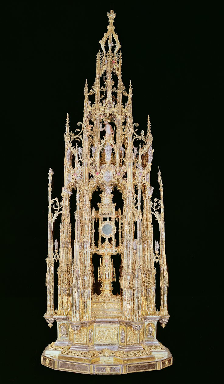 Custodia procesional, 1515-24, Conteniendo una custodia de Jaume Almirich, Barcelona, 1495-99 de Enrique de Arfe