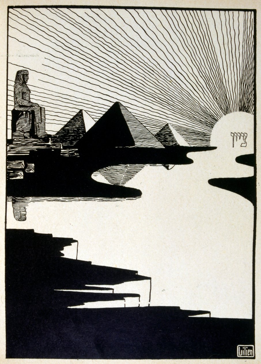 Festival de Pascua, del libro Judá ilustrado por Ephraim Moses Lilien de Ephraim Moses Lilien