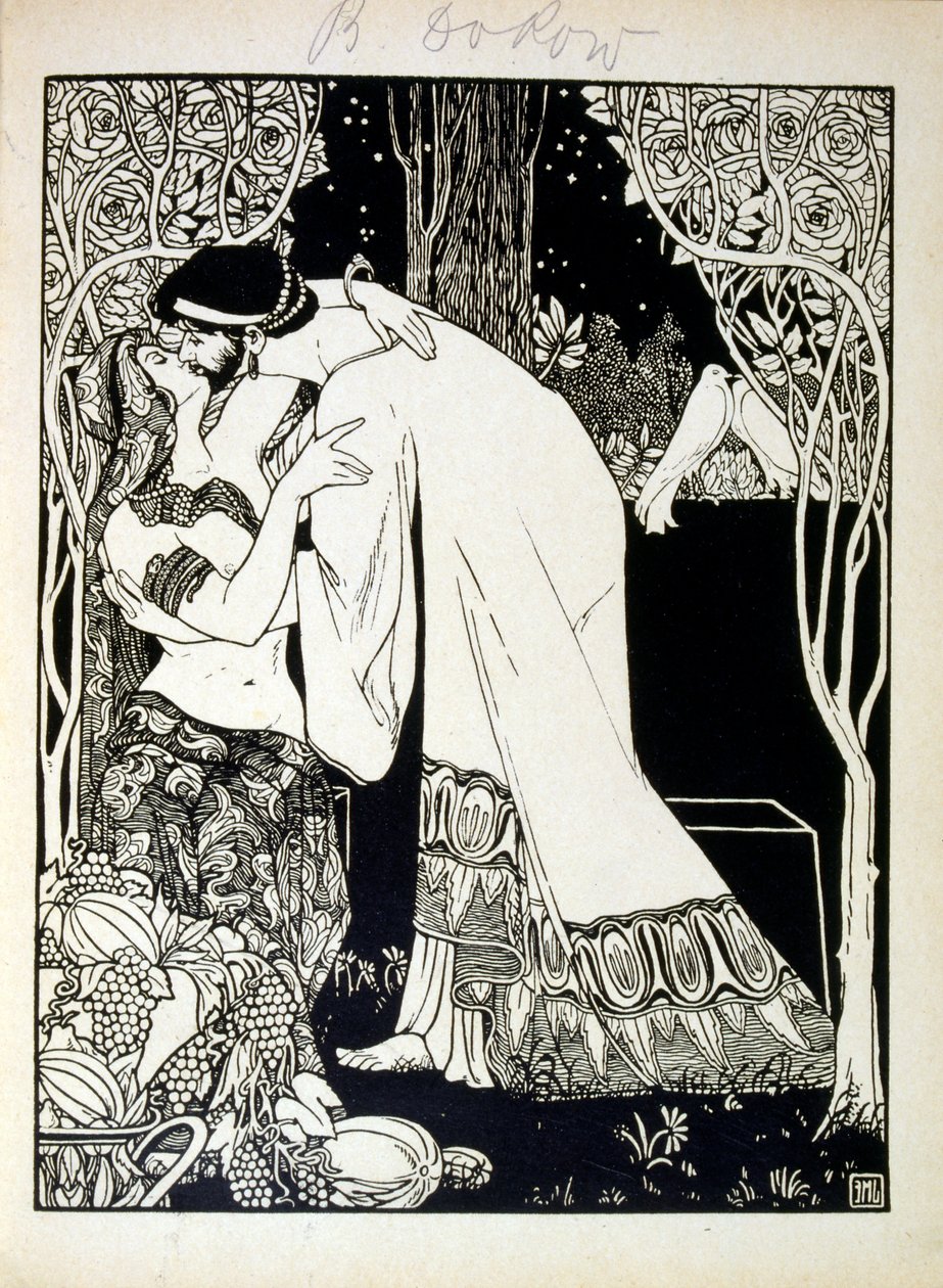 Salomón y Saba, del libro Judá ilustrado por Ephraim Moses Lilien de Ephraim Moses Lilien