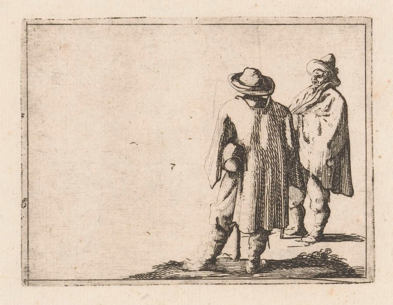 Dos hombres Escenas de caza (título de la serie) de Ercole Bazicaluva (circle of)