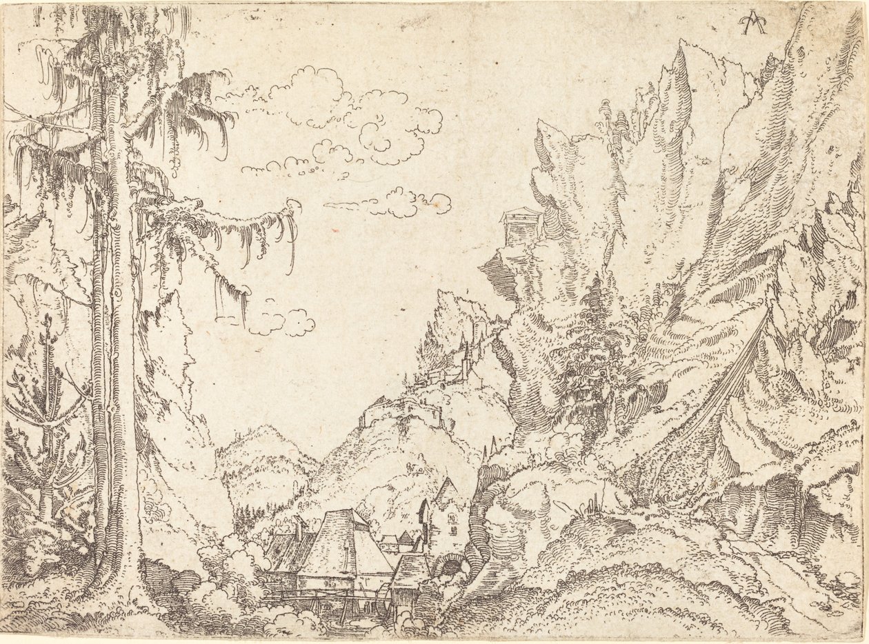 Paisaje montañoso de Erhard Altdorfer