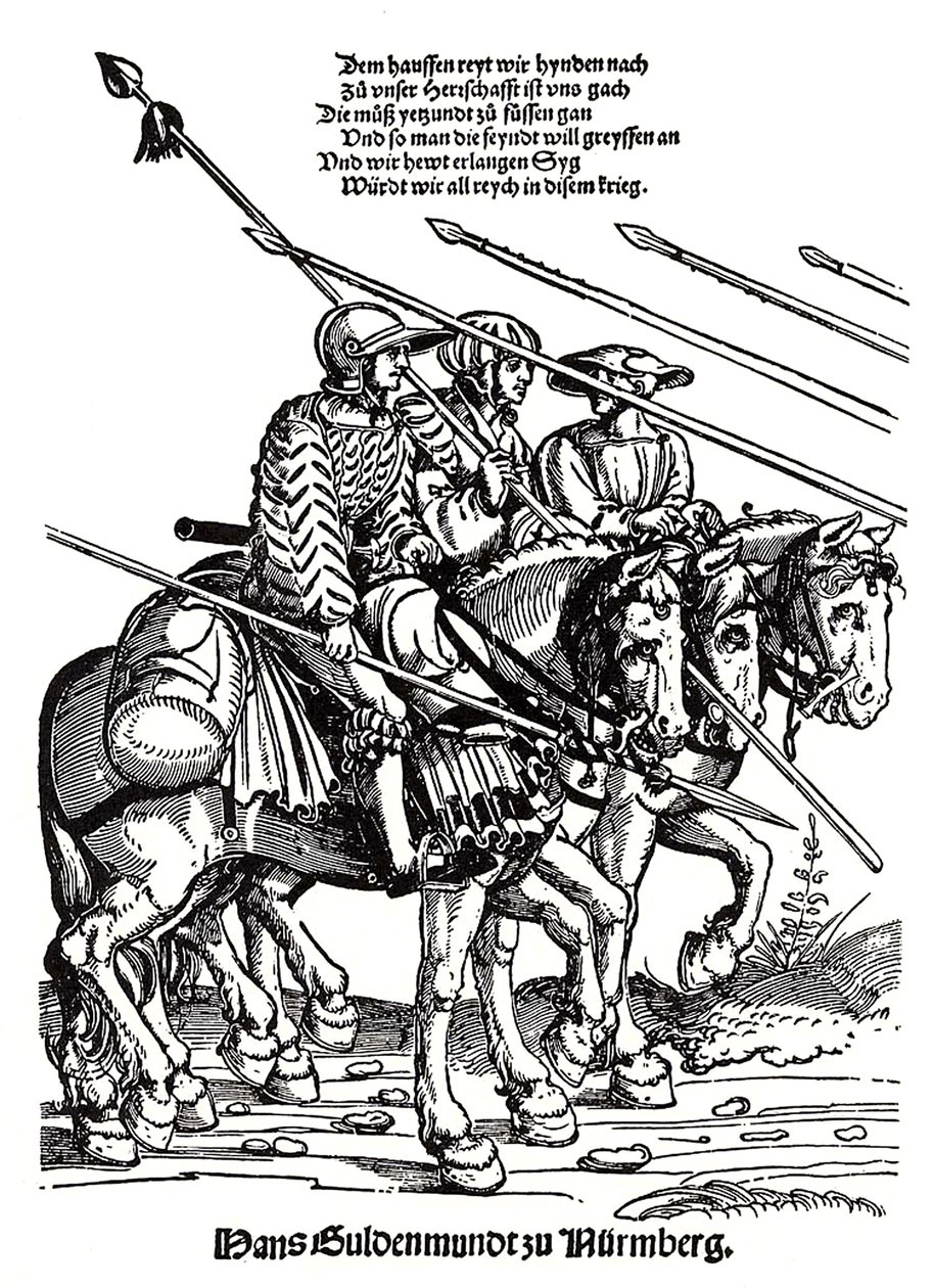 Campaña militar de los Landsknechts de Erhard Schon