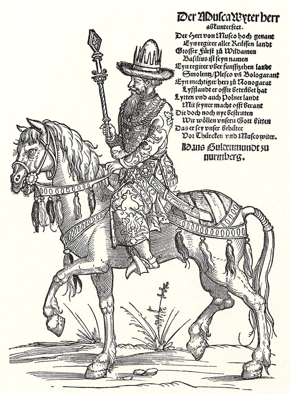 Retrato del Gran Príncipe Vasili III Ivanovich de Moscú 1479-1533 de Erhard Schon