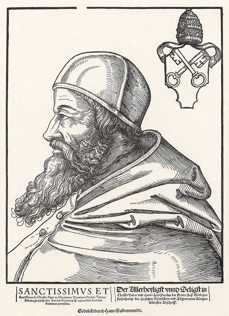 Retrato del Papa Pablo III Farnese de Erhard Schon