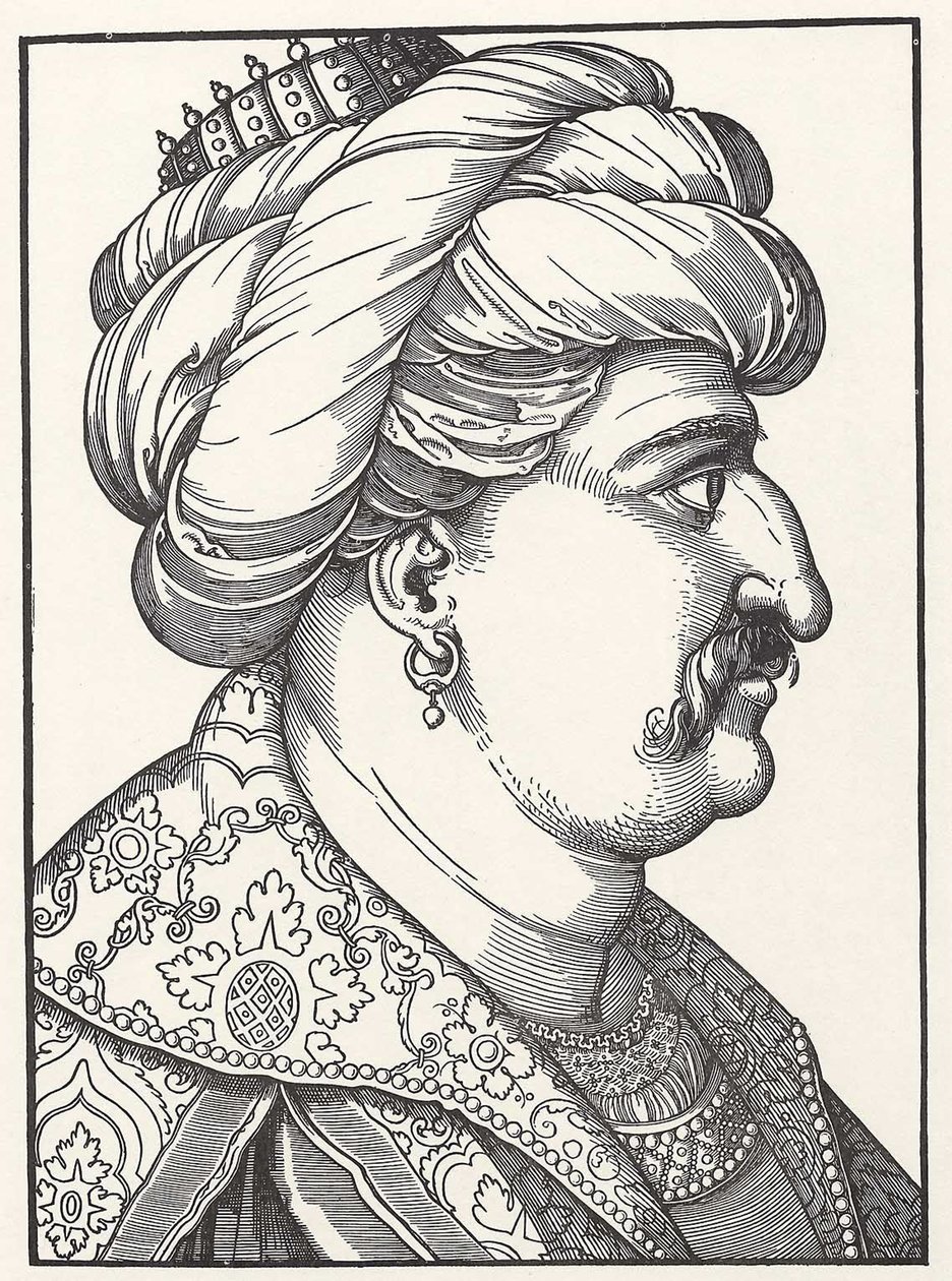Retrato del sultán Suleimán I el Magnífico de Erhard Schon