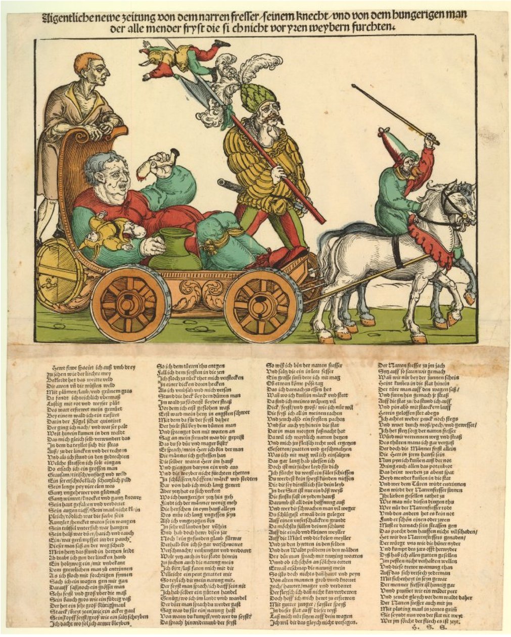 Aigentliche newe zeitung von dem narren fresser de Erhard Schon