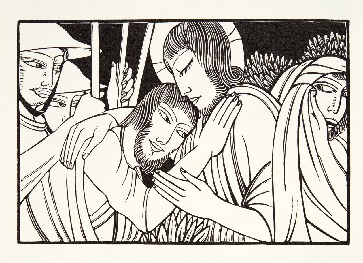 El beso de Judas de Eric Gill