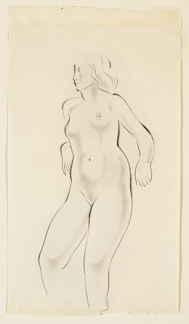 Estudio de un desnudo femenino de Eric Gill