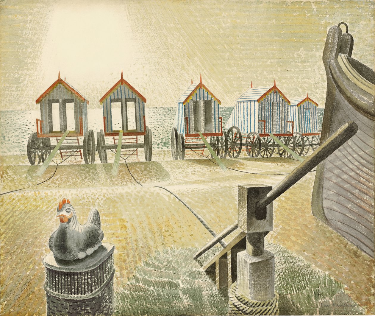 Máquinas de baño de Aldeburgh, 1938 de Eric Ravilious