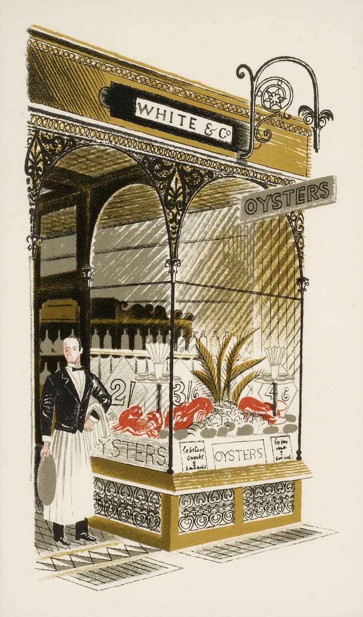 Bar de ostras, c.1938 de Eric Ravilious