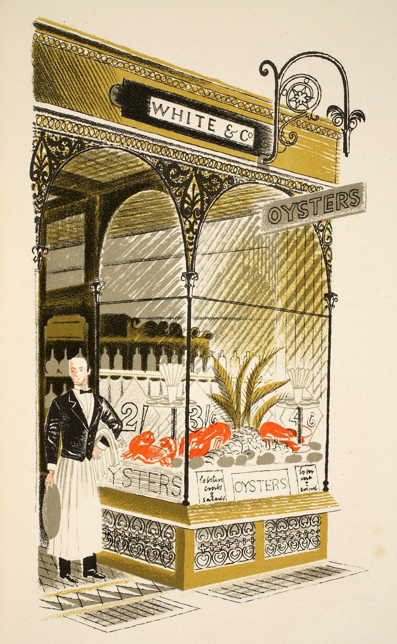 Barra de ostras, ilustración de 