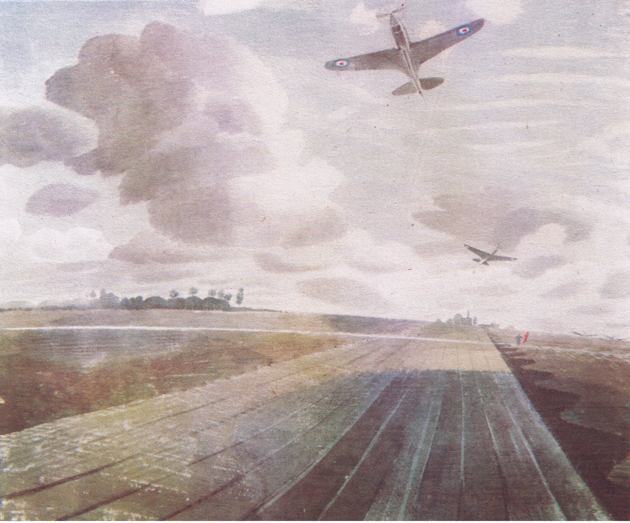 Perspectiva de la pista, 1941, de Aventura Británica publicado por Collins, 1947 de Eric Ravilious