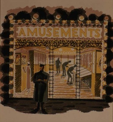 La sala de juegos, impreso por Curwen Press, de 