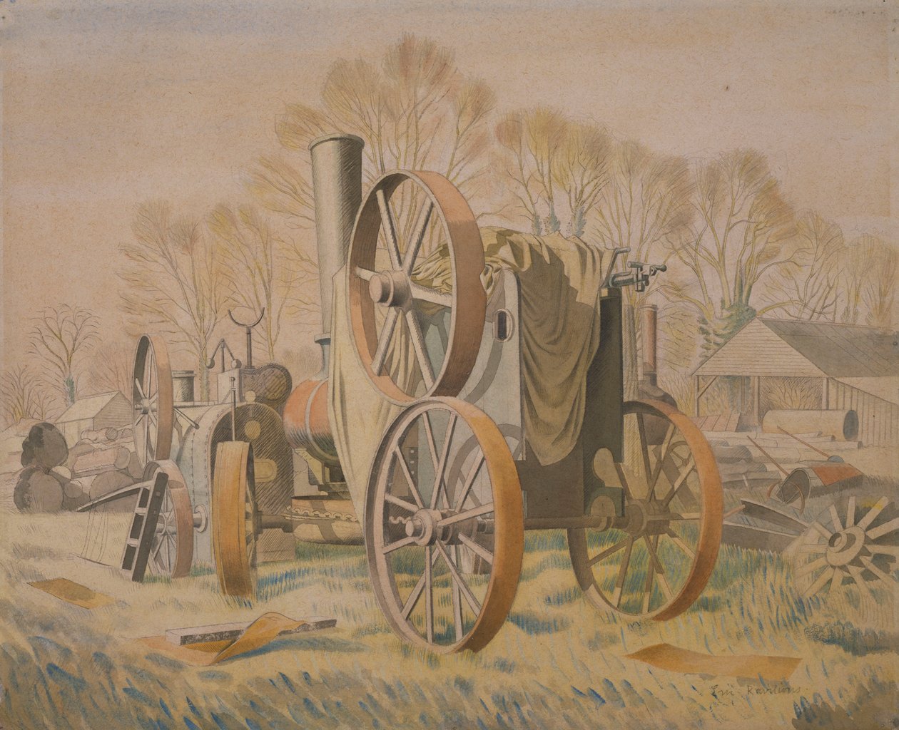 El tractor, 1933 de Eric Ravilious