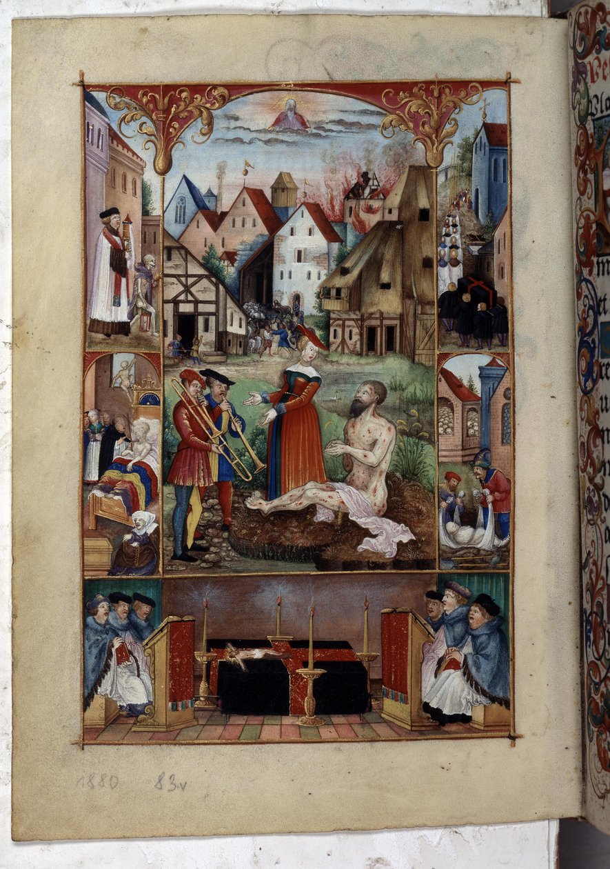 A toda página: Job en el montículo de estiércol, con su esposa y amigos de Erich Lessing