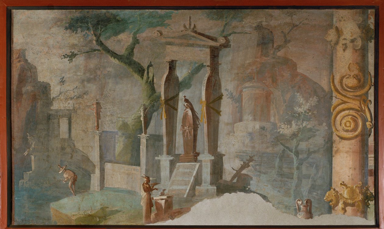 Paisaje con ritos de Isis: la ceremonia de duelo de Osiris de Erich Lessing