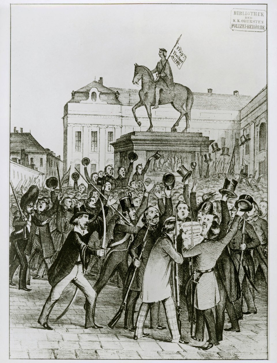 La abolición de la censura se anuncia en la Plaza de José de Erich Lessing