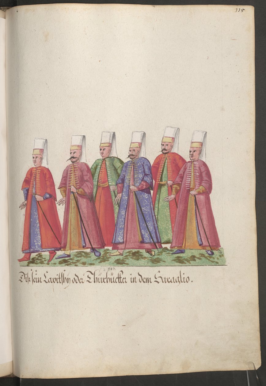 El serail de la sultana; seis guardias ... de Erich Lessing