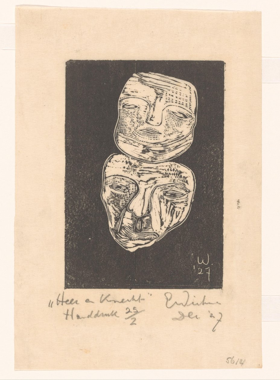 Heer en knecht (título original en el objeto) de Erich Wichmann (signed by artist)