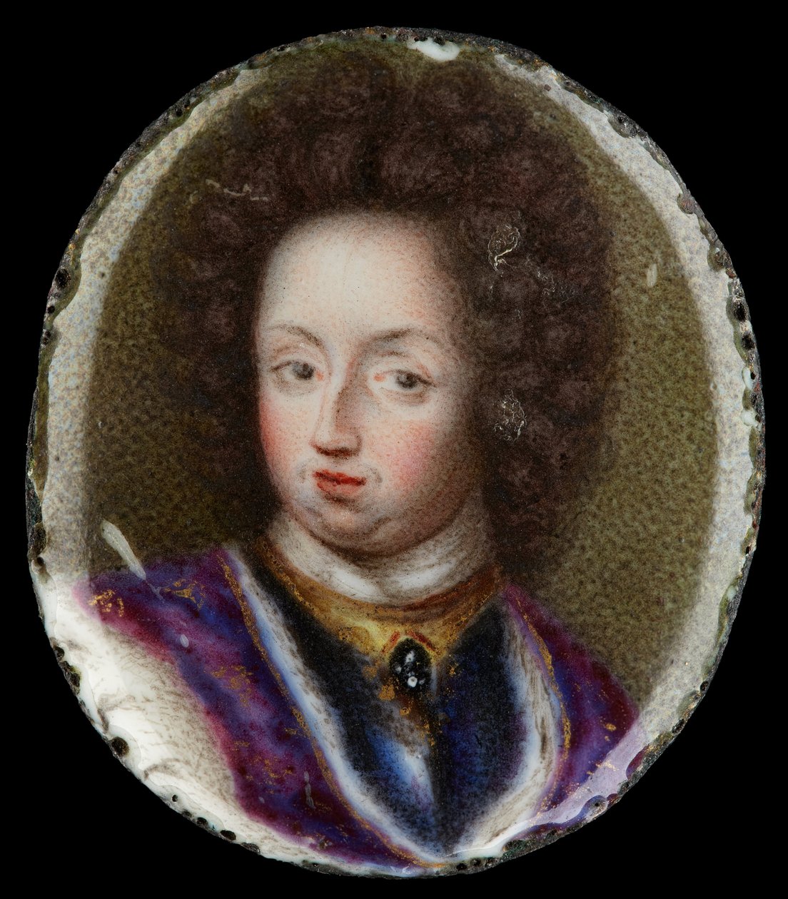 Retrato en miniatura de Carlos XI, Rey de Suecia 1660-1697 de Erik Utterhielm