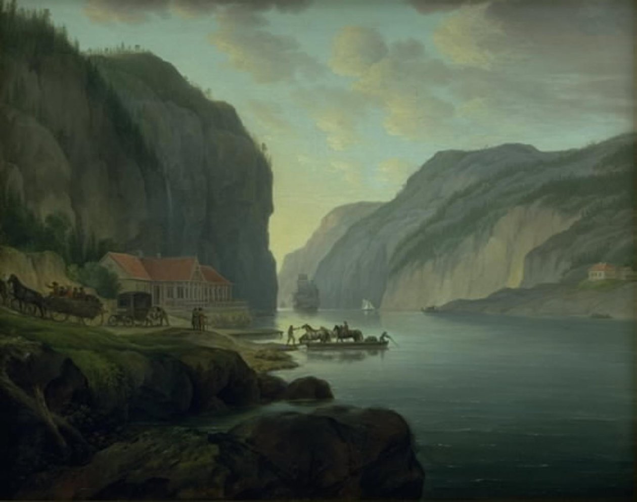 Svinesund cerca de Frederikshald en Noruega de Erik Pauelsen