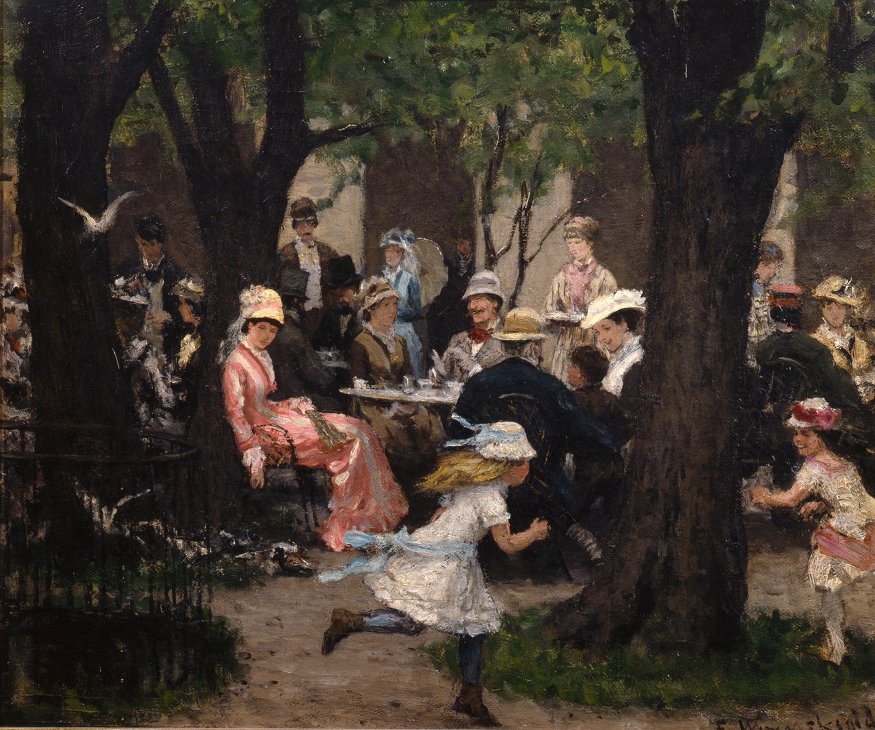 Escena de parque, Múnich (pintura) de Erik Theodor Werenskiold
