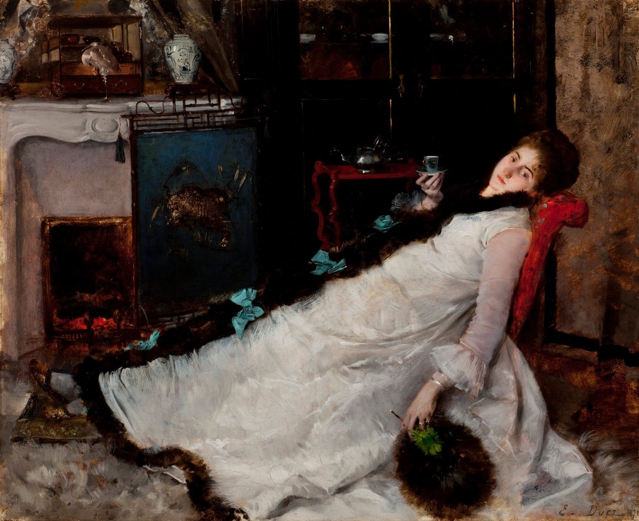 Descansando de Ernest Ange Duez