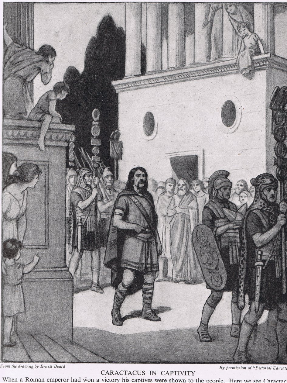 Caractacus en cautiverio, ilustración de 