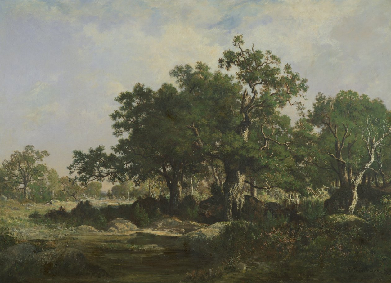 Un claro en el bosque de Fontainebleau de Ernest Guillemer