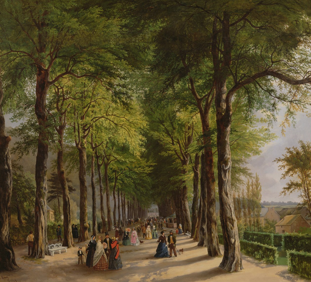 El paseo en Spa, Bélgica, 1847 de Ernest Krins