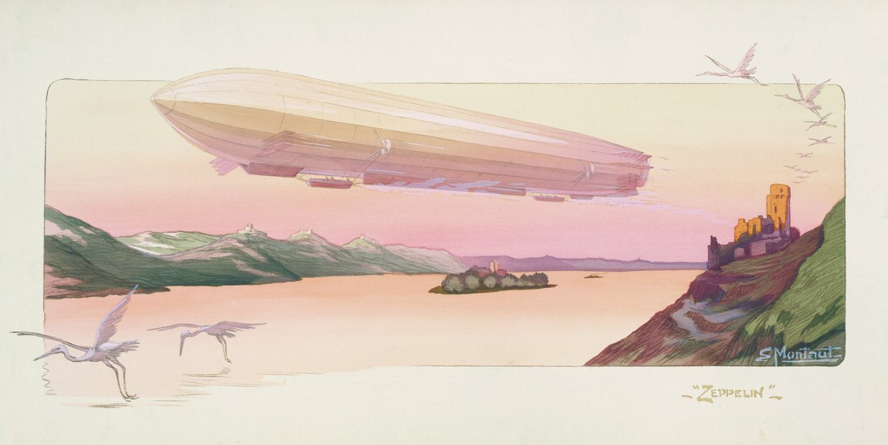 Zeppelin, publicado en París, 1914 de Ernest Montaut