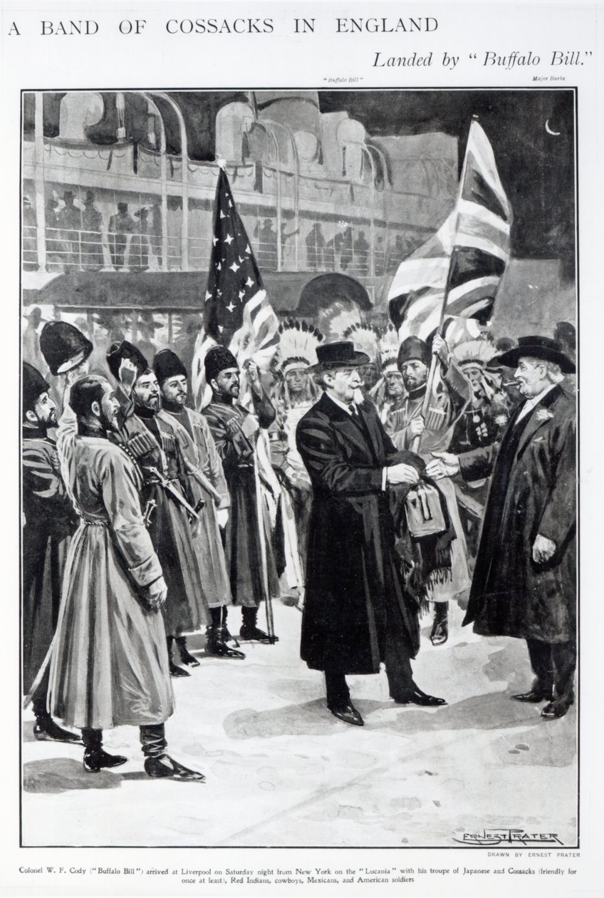 Coronel W.F. Cody (Buffalo Bill) Llegando a Liverpool de Ernest Prater