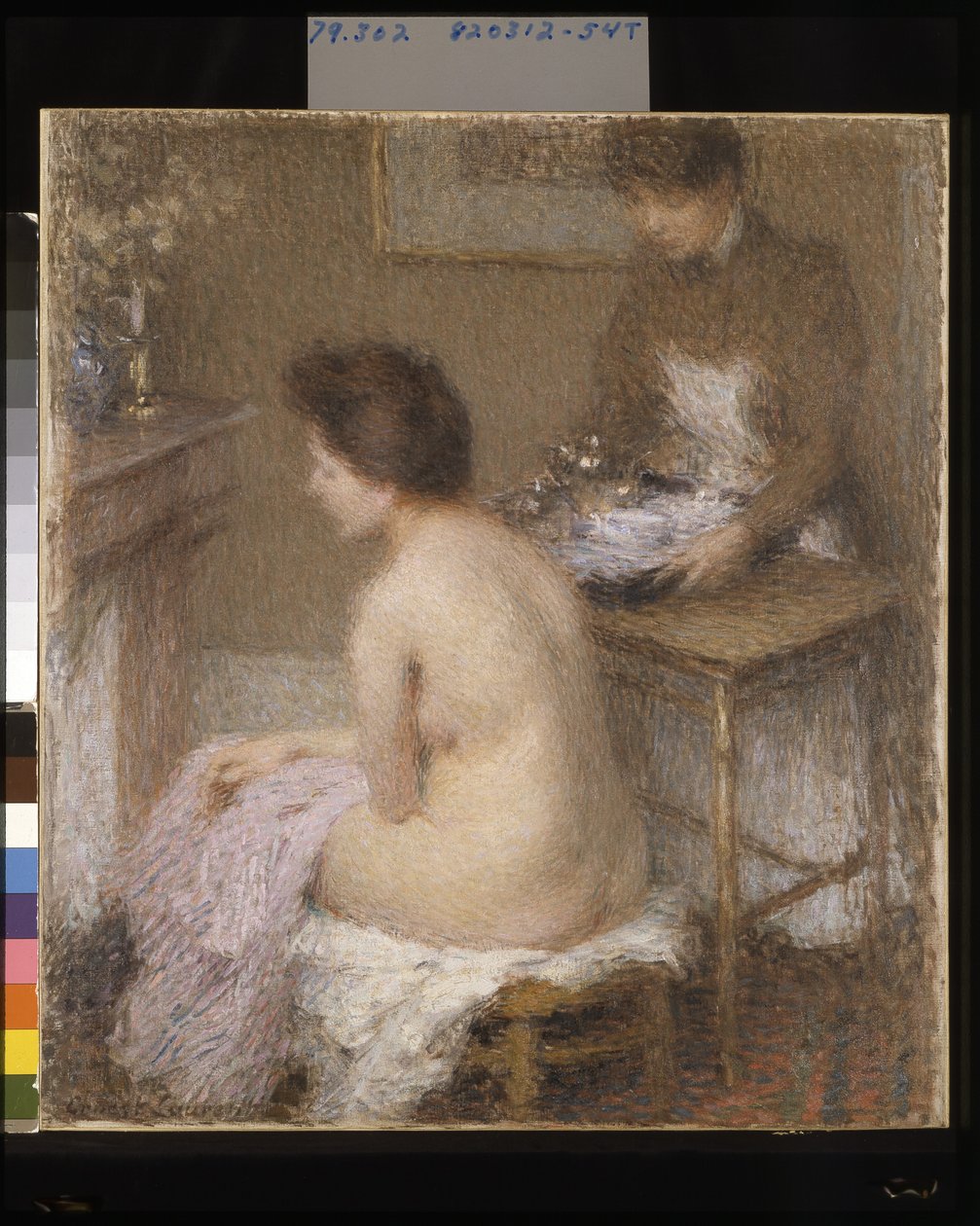 Después del baño (óleo sobre lienzo) de Ernest Joseph Laurent
