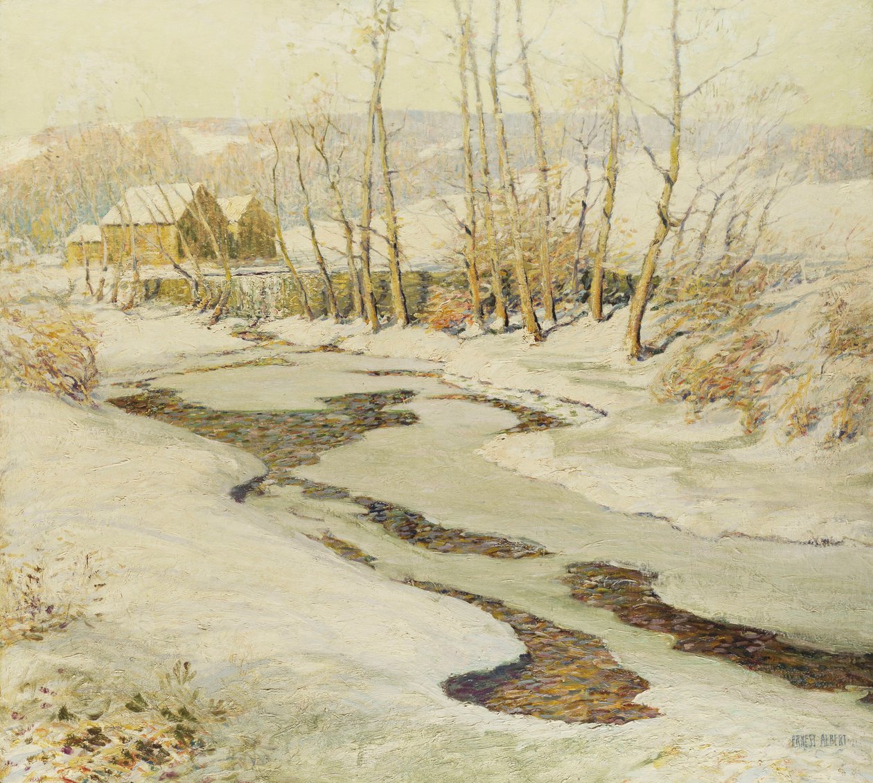 El arroyo del molino (óleo sobre masonita) de Ernest Albert