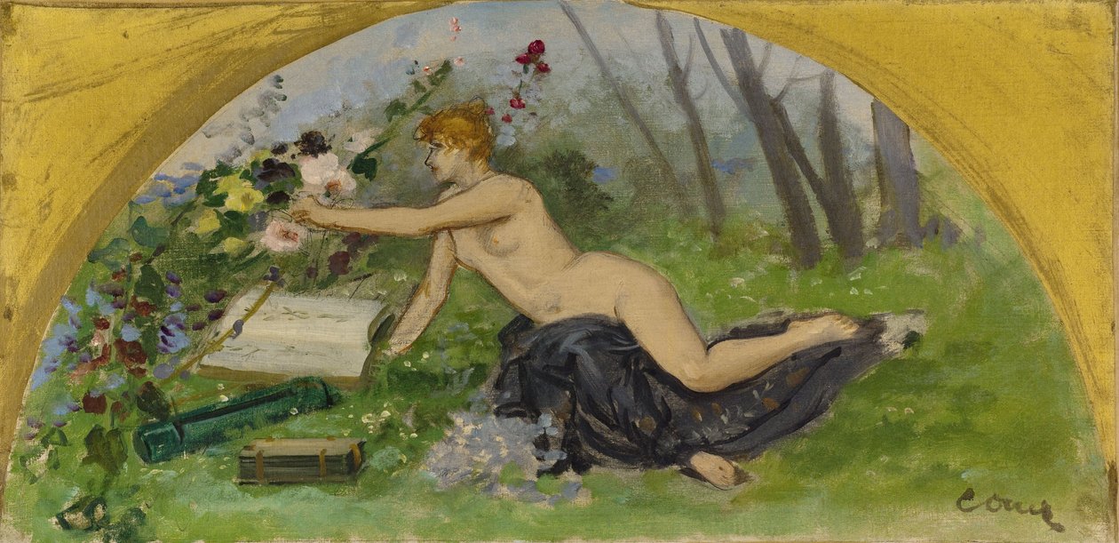 Boceto para el Salón de las Ciencias del Ayuntamiento de París: Botánica, entre 1889 y 1892 (óleo sobre lienzo) de Ernest Ange Duez