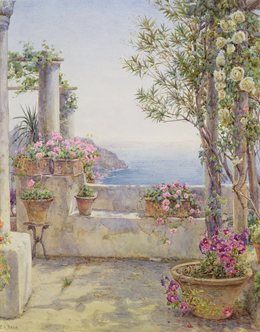 Un balcón italiano de Ernest Arthur Rowe