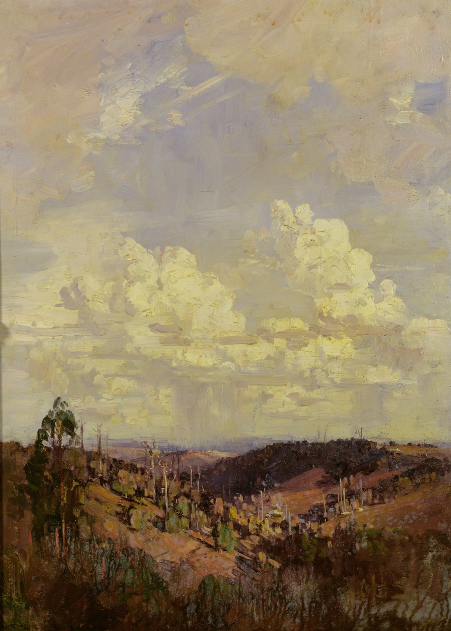 Y deja que las nubes de la tarde y de la mañana (Tennyson) de Arthur Streeton